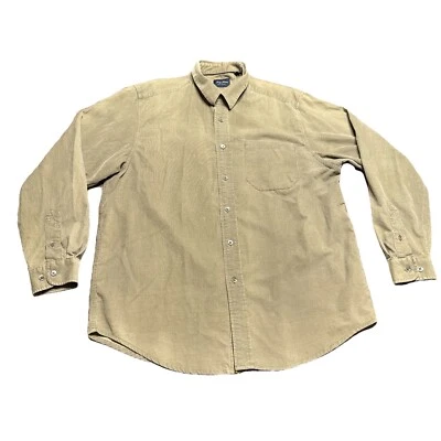 Indigo Palms Corduroy Shirt Mens XL Button Front Brown - Image 1 of 4