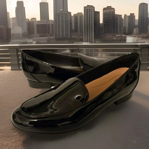 NUOVO! Mocassino donna Clarks Un Blush Ease in pelle verniciata taglia 11 prezzo al pubblico consigliato $129