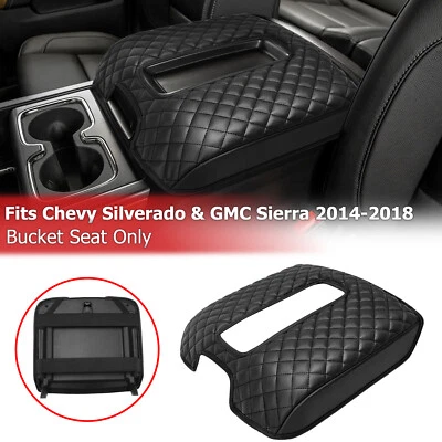 Almohadilla acolchada cubierta reposabrazos consola central apta para GMC Sierra 1500 2014 2015 2017-2018 Foto 1 de 4