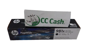 HP 981x L0R12A Black High Yield Ink Cartridge Exp. Oct 2020 F. Shipping GENUINE - Picture 1 of 7