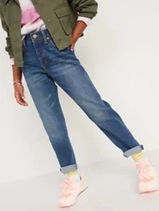 Old Navy Kid Girls High-Rise Built-In Tough O.G. Straight Boyfriend Jeans Size 6 - Picture 1 of 1