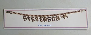 Adlai Stevenson 1952 bracelet jewelry campaign pin button political - Picture 1 of 1