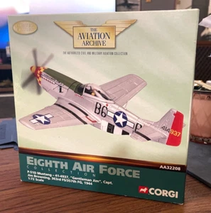 Corgi P-51D Mustang WWII Airplane 1/72 Eighth Air Force AA32208 Used Incomplete - Picture 1 of 5