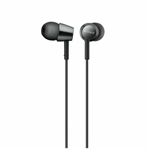 SONY MDR-EX155 Closed Dynamic In-Ear Headphones Black NEW from Japan F/S - Picture 1 of 1