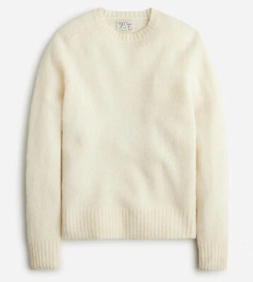 NWT J Crew 100% Brushed Wool Crewneck Sweater in Ivory White (All Sizes) - Image 1 of 2