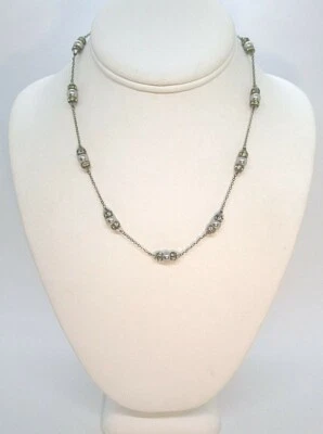 Collar de plata de ley 925 con perlas de disfraz y pedrería 9,7 gramos Foto 1 de 3