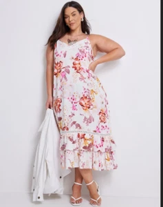 Autograph Strappy Double Flounce Midi Dress size 20 - NWT-rrp- $109.99 - Picture 1 of 6