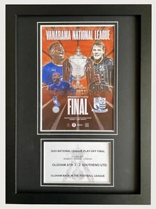 2025 National League Play Off Final A4 Photo Match Programme Display Oldham - Picture 1 of 4