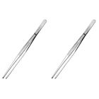 Set of 2 Cake Tongs Hard Case with Foam Stainless Steel Ice Clip