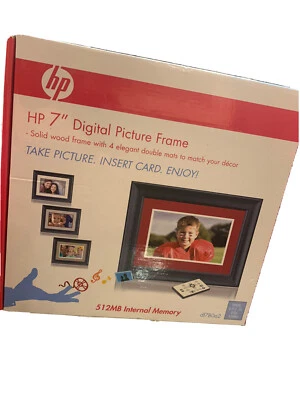 HP 7" 512 MB Memory Remote USB Deluxe Package Digital Picture Solid Wood Frame - Image 1 of 4