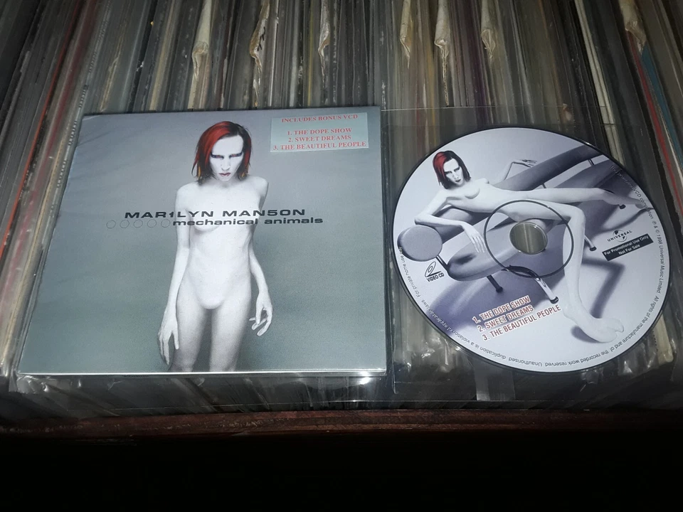 MARILYN MANSON 2CD MECHANICAL UK IMPORT HYPE STICKER SLIPCOVER SEALED BONUS CDV - Image 1 of 4