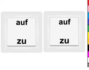 2x auf zu Aufkleber Schalteraufkleber Schalter (246/2/10) - Foto 1 di 2