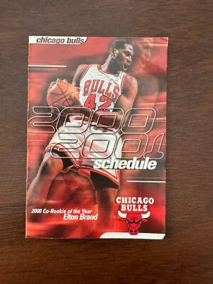 2000-01 Chicago Bulls - карманное расписание / календарь - NBA - MGD - бренд Elton - Изображение 1 из 2