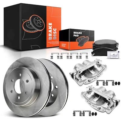 Disc Brake Rotor & Brake Pads + Brake Caliper for Dodge Dakota 03-04 3.7L Front - Изображение 1 из 4