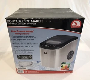 Intertek Igloo Portable Ice Maker Model ICE105 Two Sizes Of Ice Cubes. Portable! - Picture 1 of 9