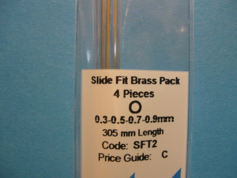 (6,93 €/m), Albion Alloys, Mikro Messingrohr-Set, Ø 0,3/0,5/0,7/0,9 mm, SFT2
