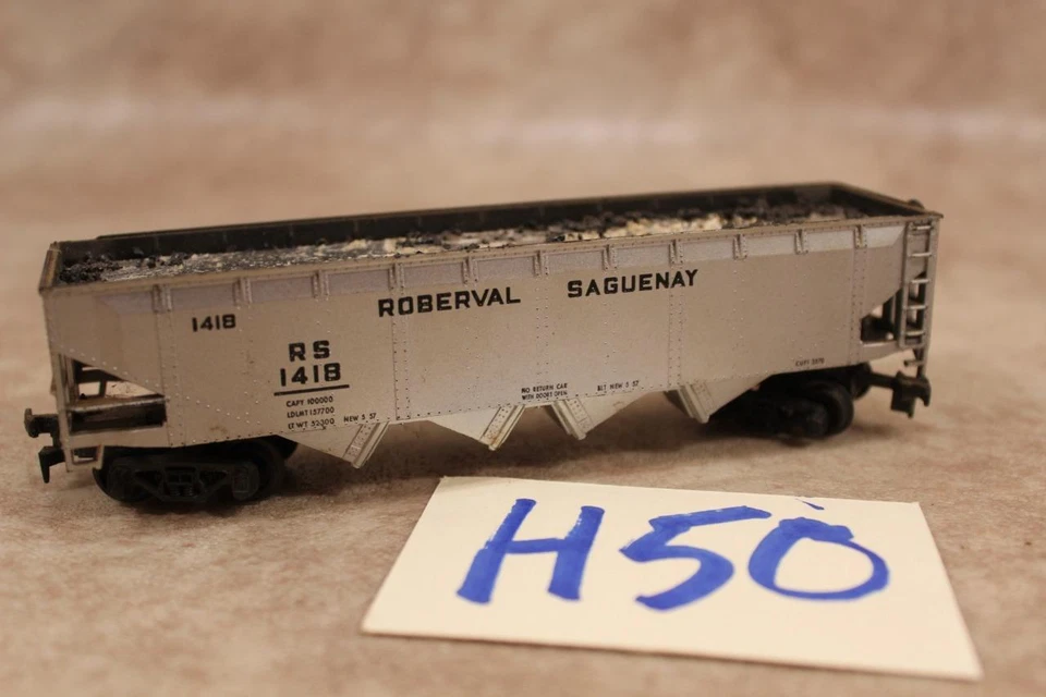H50B VINTAGE RIVAROSSI HO SCALE TRAIN OPEN HOPPER CAR RS 1418 WITH LOAD - Image 1 of 1