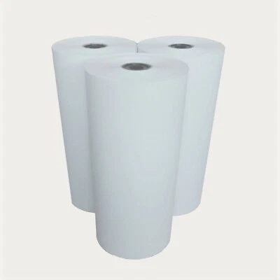 3 Rollen Packpapier weiß/hellgrau 50cm x 250lfm 80g/m² 10kg/Rolle Schrenzpapier