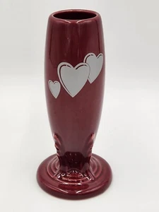 Fiesta Trio Of Hearts Decal Bud Vase Fiesta Ware Homer Laughlin - Picture 1 of 12