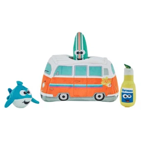Outward Hound Hide A Surf Van Plush Dog Toy Orange Blue White 8.25" x 4" x 5" - Picture 1 of 1