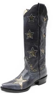 Stetson Western Boot Womens Star Snip Black 12-021-6115-0921 BL - Picture 1 of 1