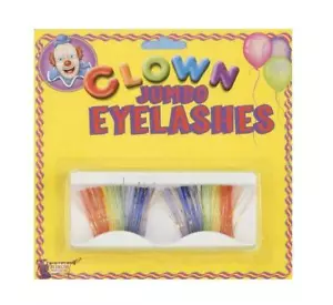 Jumbo Clown Regenbogen Wimpern gefälschte falsche Wimpern - Bild 1 von 1