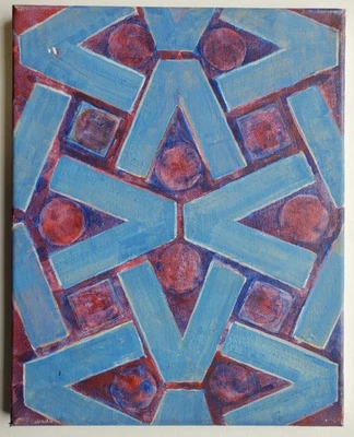 Gemälde Acryl Konstruktiv Formen Avantgarde Gudrun Freder Nachlass Signiert 2006 - Bild 1 von 4