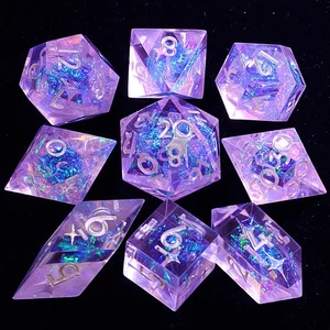 9 Polyhedral Resin Dice Sets D&D Nebula Oath Mirage for Dungeons Dragons RPG - Picture 1 of 3