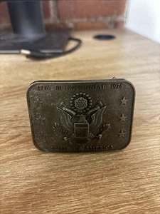 Vintage 1776 Bicentennial 1976 Spirit of America Gürtelschnalle 3”x2” - Bild 1 von 3