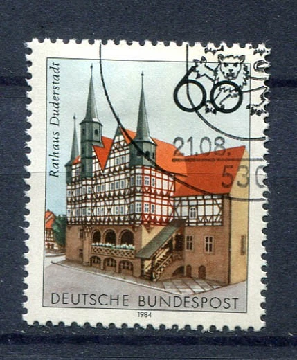 Germany - BRD : Duderstadt town hall stamp from 1984 - used - Image 1 of 1