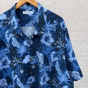 Camisa Tommy Bahama Hawaiana 100% Seda Abotonada Manga Corta Floral Para Hombre 3XLB - Imagen 1 de 6