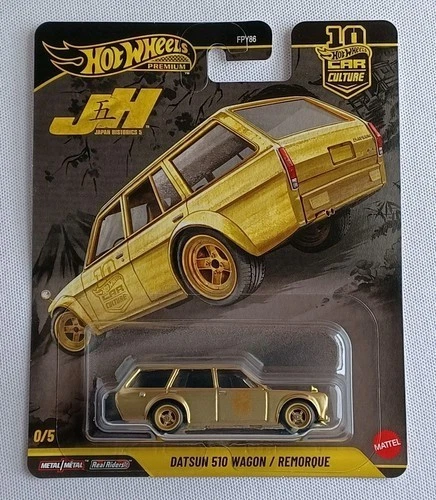Hot Wheels Premium 2025 *Japan Historics 5* *Datsun 510 Wagon Chase 0/5* *raro* Foto 1 de 1