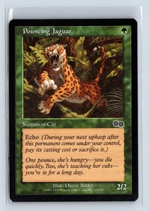 (3x) POUNCING JAGUAR – MTG Magic the Gathering Card – Urza's Saga – Common - Picture 1 of 6