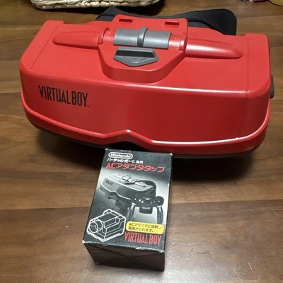 Nintendo Virtual Boy VUE-001 Console With AC Adapter Tap Set VUE-011 - Image 1 of 4