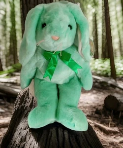 Vintage 1998 TY Beanie Buddy Hippity der mintgrüne weiche Hase Kaninchen Große 14 Zoll  - Bild 1 von 9