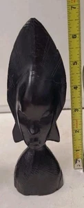 Afrikanische handgeschnitzte Ebenholz Holz Büste Skulptur - 7" Makonde Stil Frau mit Kopf - Bild 1 von 12