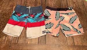 2 (lot) nwot VOLCOM Mod-Tech & BILLABONG Originals All Day men's 34 Board Shorts - Picture 1 of 9