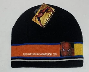 Black 2004 Marvel Comic Spiderman 2 Blue Beanie Hat Official Movie Merchandise - Picture 1 of 2