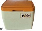 Vintage Lil' Oscar by Coleman Small Orange & White Cooler  With Orange Lid used