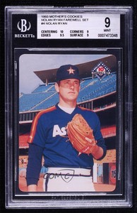 1993 Mother's Cookies Nolan Ryan Farewell Set Nolan Ryan #4 BGS 9 MINT HOF