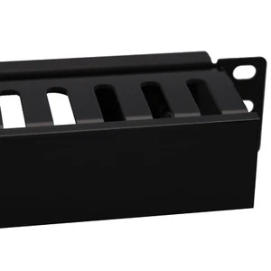 Cable Management 19" Universal Panel 1U With Rear Vent - Afbeelding 1 van 24