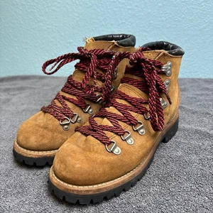 Zapatos y botas Herman vintage para hombre 7M montañismo senderismo gamuza Vibram años 70 - Imagen 1 de 13
