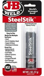 J-B Weld New 8267 SteelStik Steel Reinforced Epoxy Putty Stick - 2 oz. - Picture 1 of 2