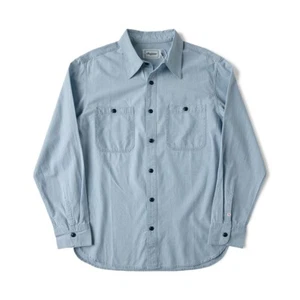 Military Wash Chambray Workshirt Size M - Picture 1 of 8