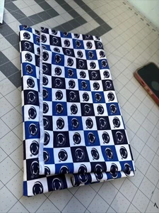 Penn State Nittany Lions Cotton Fabric w Collegiate Check Design 2/3 Yard - Picture 1 of 1