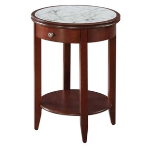 Convenience Concepts American Heritage Baldwin End Table in Mahogany Wood Finish - Picture 1 of 2