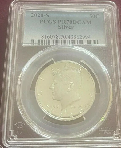 2020 S  KENNEDY PCGS PR70DCAM     SILVER HALF DOLLAR   BLUE LABEL Cover