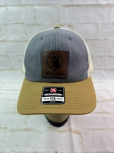 Goat Local Truckermütze Netzrücken Druckknopflasche Kappe verstellbar blau Denim hellbraun weiß - Bild 1 von 12