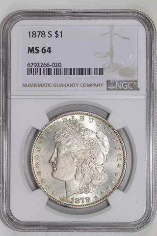 1878-S MORGAN DOLLAR NGC MS64 PQ! Cover