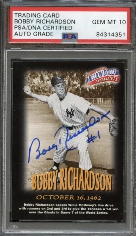 1997-98 Fleer Million Dollar Moments #27 Bobby Richardson Signed Card AUTO Grade - Image 1 of 2